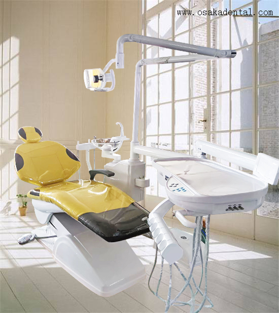 Chaise dentaire de couleur jaune avec type économique